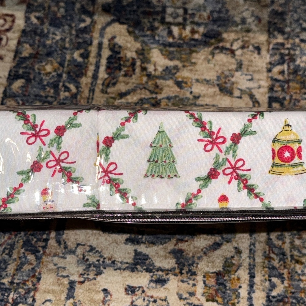 NWT Rae Dunn Christmas Holiday Full Size Sheet Set - Red/Green Ornaments - Picture 7 of 7